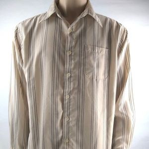 Vroom & Dreesmann Men's White Stripe Shirt Size XL